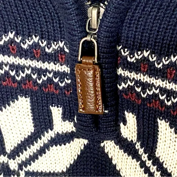 ASPEN Christmas Fair Isle Nordic 1/4 Zip  Sweater Men’s Size M - Picture 3 of 5